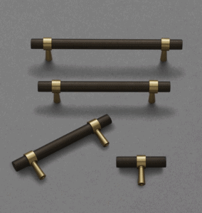 black cabinet handles